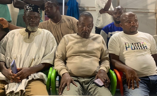 From Left: Chief of Tuba Community, Nene Tetteh Ibrahim Agbo Vi , MP For Bortianor Ngleshie Amanfro Constituency, Hon. Felix Akwetey Nii Okle, Nii Mankralo/ Presiding Member Ga South Municipal Assembly,